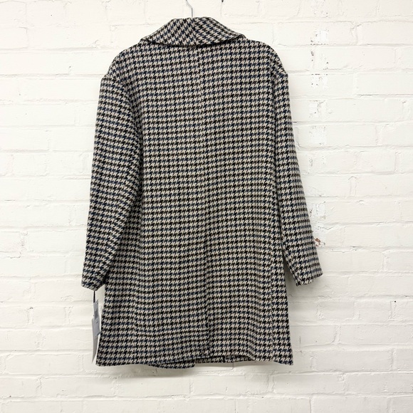 NWT Bagatelle Collection Shawl Collar Mid Length Hounds-tooth Coat Small - Picture 4 of 5